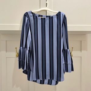 Ann Taylor Blue Stripe Blouse